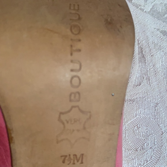 Boutique 58 pink leather slingback sandals 7.5 - Picture 7 of 7